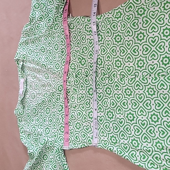 MNG (Mango) Size  4 Green & White Printed Button Front Mini Dress Exc. Used Cond - Picture 8 of 13
